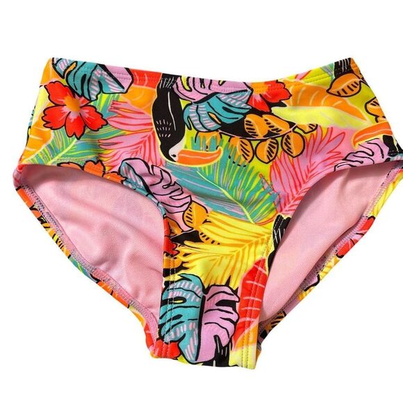 Nwt size 4/5 Cat & Jack toucan and tropical flowers Bikini Swim Set - Picture 3 of 3